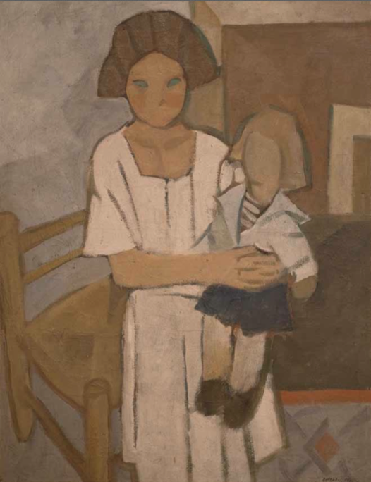 La niña de la muñeca, 1922. Óleo sobre tela, 98 x 75 cm.