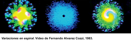 Variaciones es espiral. Video de Fernando Álvarez Cozzi, 1983.
