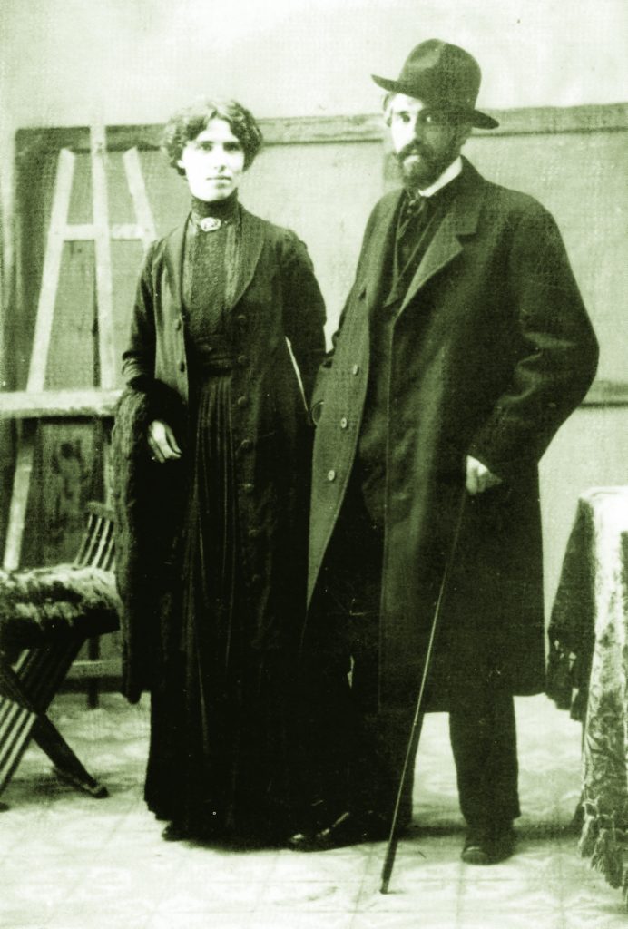 Manolita Piña y Joaquín Torres García en Barcelona, 1909.